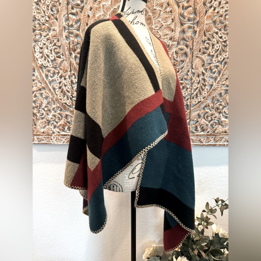 QBREZA Women's Wraps Shawl Blanket Scarf Poncho- One Size - Picture 4 of 9